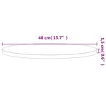 vidaXL Dessus de table Ø40x1 5 cm rond bois massif de hêtre