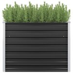 vidaXL Lit surélevé de jardin Anthracite 100x40x77 cm Acier galvanisé