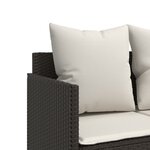 vidaXL Salon de jardin avec coussins 5 Pièces marron résine tressée