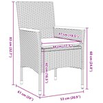 vidaXL Ensemble de salle à manger de jardin de 9 pièces avec coussins en poly rotin gris
