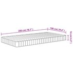 vidaXL Matelas en mousse moyennement doux 100x200 cm