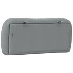 vidaXL Coussin de tête de lit gris clair 80 cm tissu