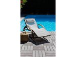 Dalle en plastique - Lot de 6 (1m²) -  38.4 x 38.4 x 2.5 cm - Taupe