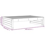 vidaXL Repose-pied de jardin 120x80 cm marron miel bois de pin massif