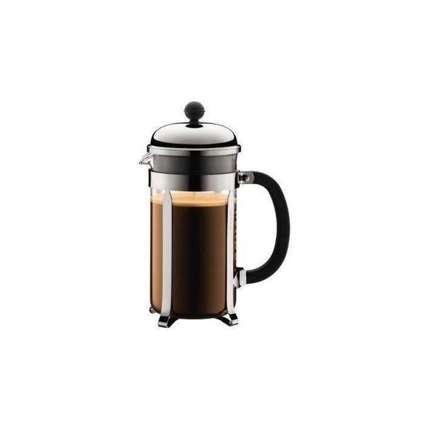 CHAMBORD - Cafetière à piston BODUM   8 tasses  1.0 l  acier inox
