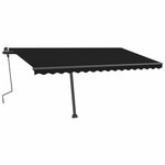 vidaXL Auvent manuel rétractable avec LED 450x300 cm Anthracite