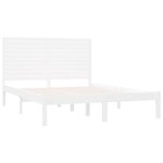 vidaXL Cadre de lit Blanc Bois massif 140x200 cm