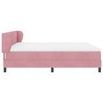 Lit à ressort vidaXL avec matelas rose 180x200 cm en velours