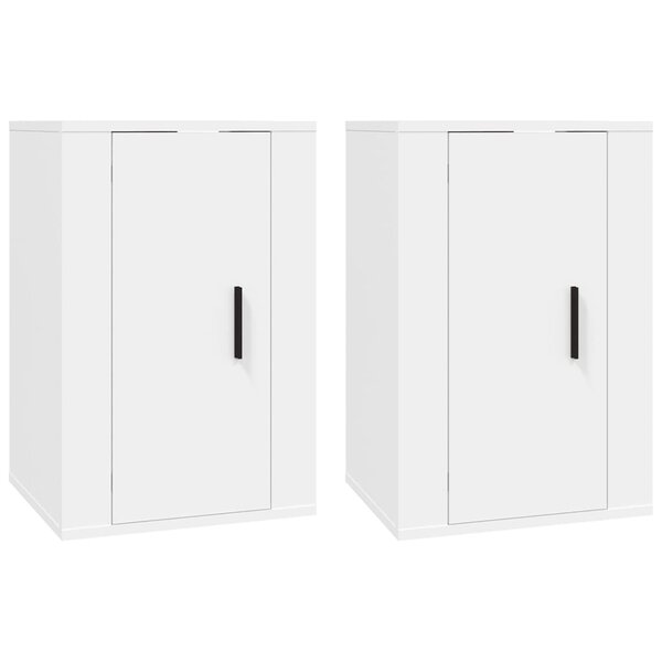 vidaXL Meubles TV muraux 2 Pièces Blanc 40x34 5x60 cm