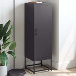 vidaXL Buffet haut noir 36x39x123 cm acier