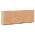 vidaXL Bibliothèque avec portes chêne sonoma 204x37x75 cm