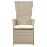 vidaXL Ensemble de salle à manger de jardin avec coussins 9 Pièces Beige
