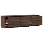 vidaXL Meuble TV avec LED chêne marron 140x34x40 cm bois d'ingénierie