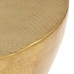 vidaXL Table basse Aluminium martelé 70 x 30 cm Laiton
