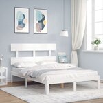 vidaXL Cadre de lit sans matelas blanc 120x200 cm bois de pin massif