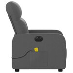 vidaXL Fauteuil inclinable de massage électrique gris foncé tissu