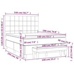 vidaXL Sommier à lattes de lit avec matelas Marron foncé 140x190 cm