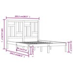 vidaXL Cadre de lit sans matelas 200x200 cm bois massif de pin
