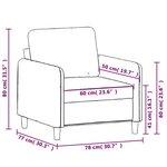 vidaXL Fauteuil Noir 60 cm Velours