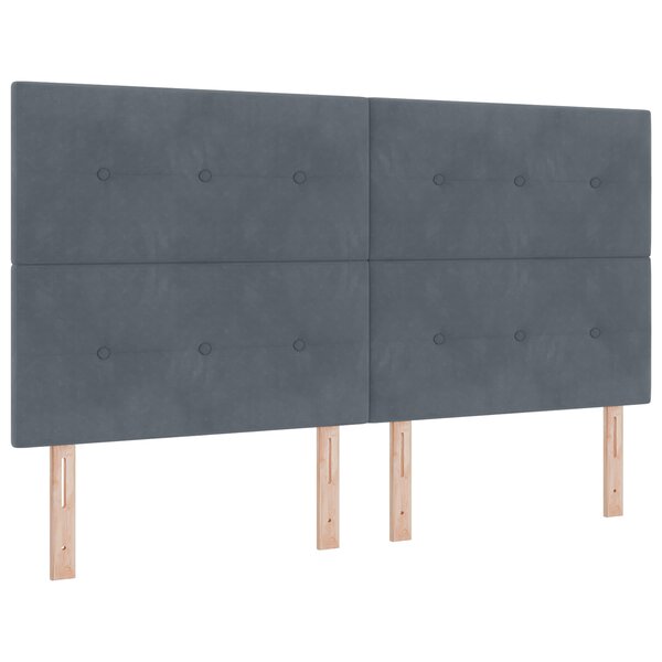 Tête de lit vidaXL capitonnée gris foncé 180 cm en velours
