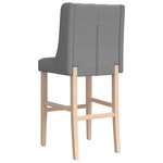 vidaXL Chaises de bar lot de 2 bois massif d'hévéa et tissu