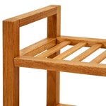 vidaXL Étagère à chaussures à 5 niveaux 100x27x100 cm Chêne massif