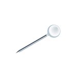 Exacompta - boîte de 100 épingles sphériques 4mm blanc