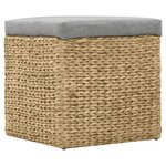 vidaXL Repose-pied lot de 2 Jacinthe d'eau Gris