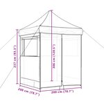 vidaXL Tente de réception pliable escamotable avec 4 parois latérales