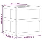 vidaXL Jardinière d'extérieur 70x70x70 cm bois de pin imprégné