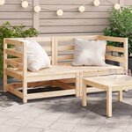 vidaXL Canapés d'angle de jardin 2 Pièces 70x70x67 cm bois de pin massif