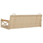 vidaXL Balancelle beige 109x62x40 cm résine tressée
