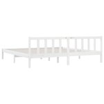 vidaXL Cadre de lit sans matelas blanc bois massif