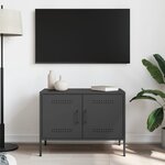 vidaXL Meuble TV noir 68x39x50 5 cm acier