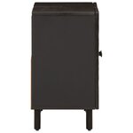 vidaXL Armoire lavabo de salle de bain noir bois massif de manguier