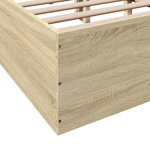 vidaXL Cadre de lit chêne sonoma 120x190 cm bois d'ingénierie