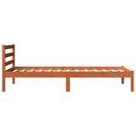 vidaXL Cadre de lit sans matelas cire marron 90x190 cm bois pin massif