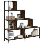 vidaXL Bibliothèque à 4 niveaux chêne fumé bois d'ingénierie