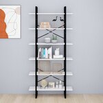 vidaXL Armoire haute Blanc 100x30x210 cm Bois de pin solide