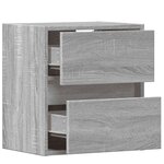 vidaXL Meubles TV muraux et lumières LED 2 Pièces sonoma gris 41x31x45 cm
