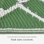 Tapis extérieur terrasse réversible - Tapis de jardin imperméable et résistant UV - Ada - Vert - 120x180 cm - HOMESCAPES