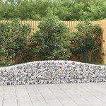 vidaXL Paniers à gabions arqués 9 Pièces 400x30x40/60 cm Fer galvanisé