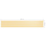vidaXL Écran de balcon Blanc et jaune 90x600 cm Tissu Oxford