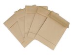 Lot de 20 	enveloppes pochettes kraft armé à soufflet marron 229 x 324 + 50 mm