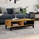 vidaXL Table basse FLAM 100x50x32 5 cm bois de pin massif