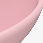 vidaXL Lavabo rond de salle de bain Rose mat 32 5x14 cm Céramique