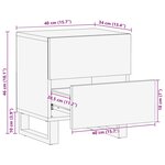vidaXL Table de chevet 40x34x46 cm bois d'acacia massif
