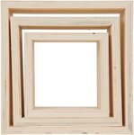 6 blocs de 3 petites étagères carrées en bois 22  18 et 14 cm