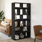 Paravent vidaXL 2 Pièces Chêne noir 100x33x187 5 cm Bois d'ingénierie