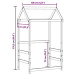 vidaXL Toit de lit pour enfants 108x70x176 5 cm bois de pin massif